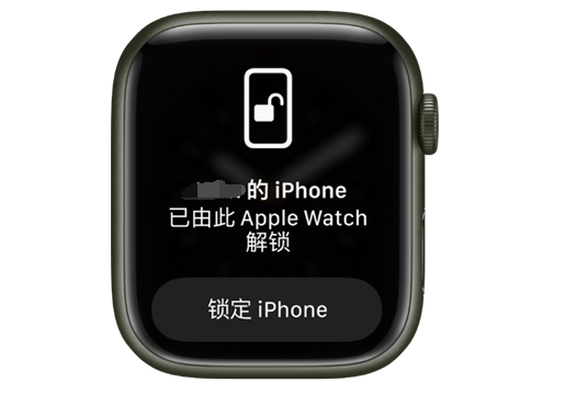 宣汉苹果手机维修分享用 AppleWatch 解锁配备面容 ID 的 iPhone方法 