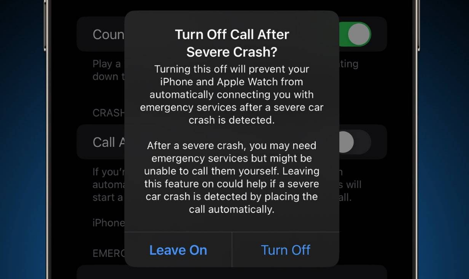 宣汉苹果14维修分享 iPhone 14 和 Apple Watch 上关闭崩溃检测 